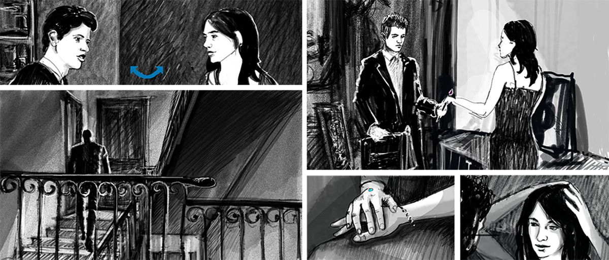 Storyboard El baño de Susana short film